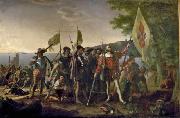 John Vanderlyn Landing of Columbus France oil painting artist